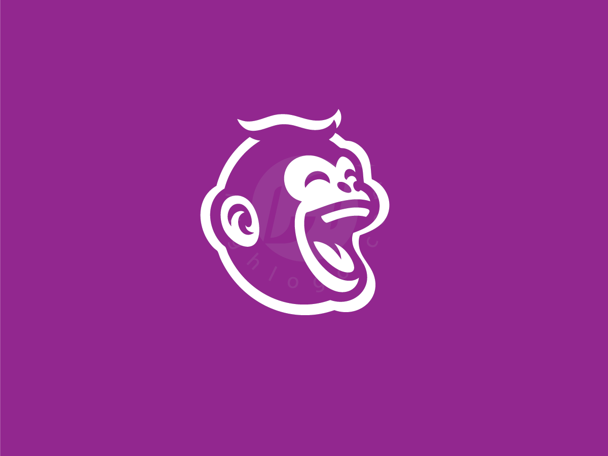 Laughing Monkey Face Logo - Gaming Logo design by Jozef Studio for sale on Highlogo