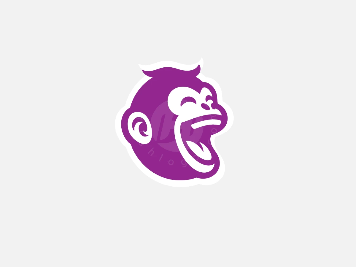 Laughing Monkey Face Logo - preview 1