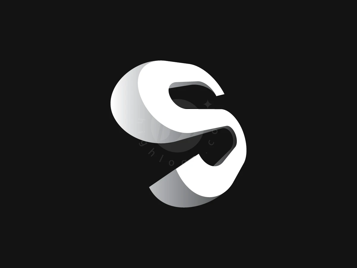 S 3D Silver Metallic Logo - 3D Logo design by Jozef Studio for sale on Highlogo