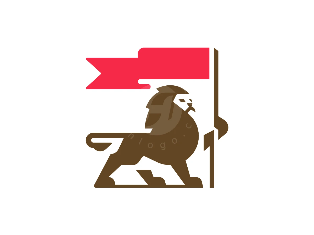 Lion Flag Mascot Logo - General Logo design by NRLMSTF for sale on Highlogo