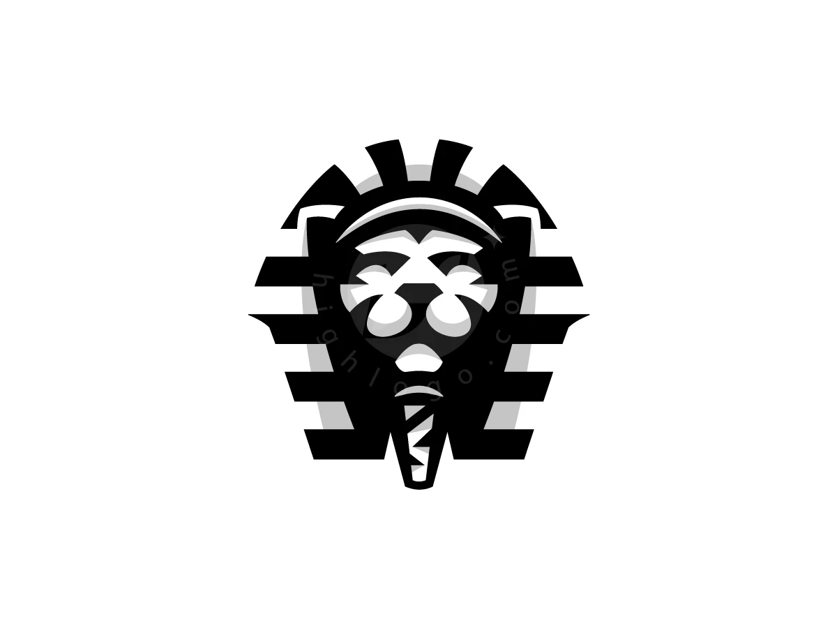 Lion Pharaoh Logo - Negative space Logo design by NRLMSTF for sale on Highlogo