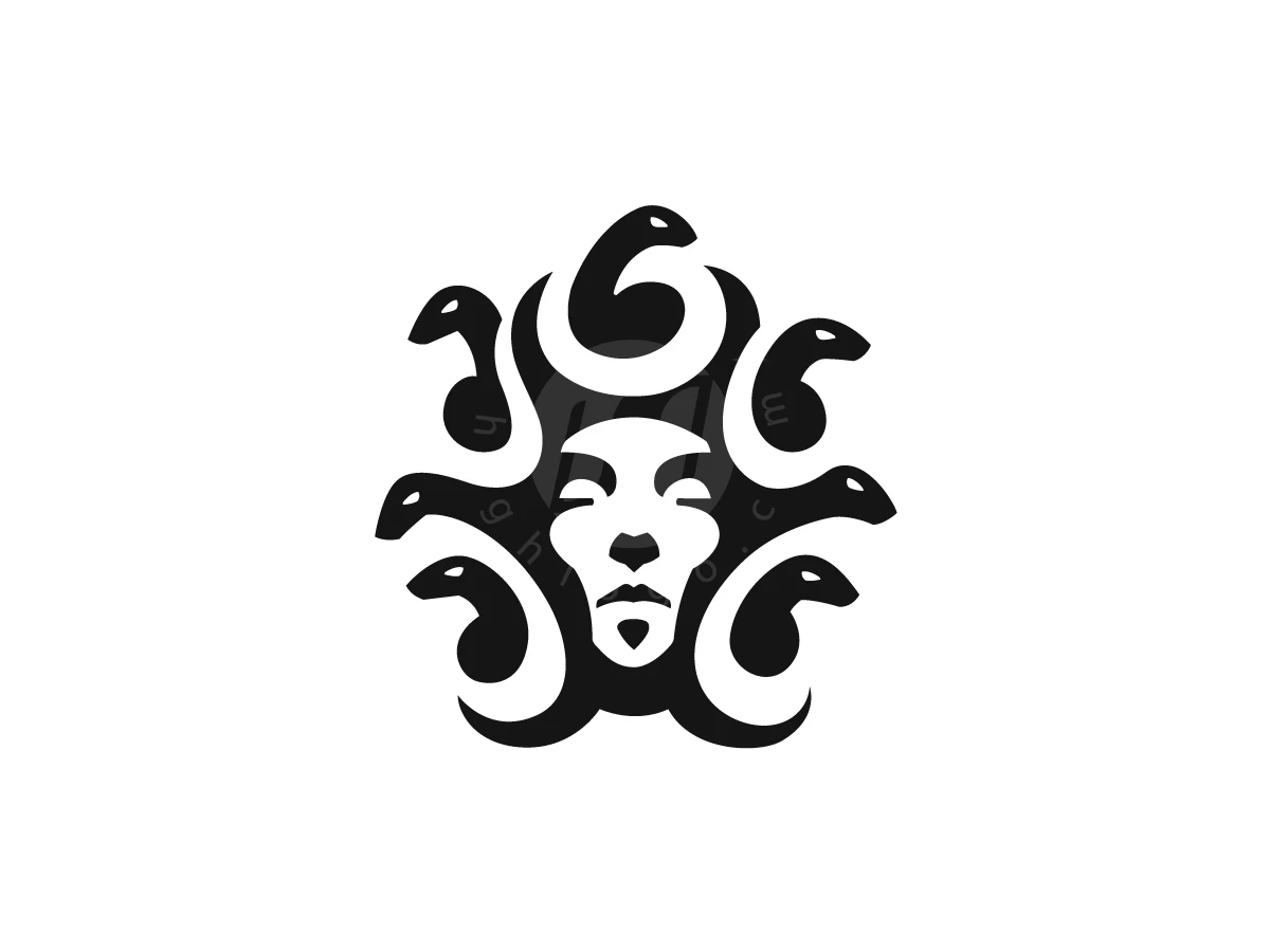 Medusa Logo - Negative space Logo design by NRLMSTF for sale on Highlogo