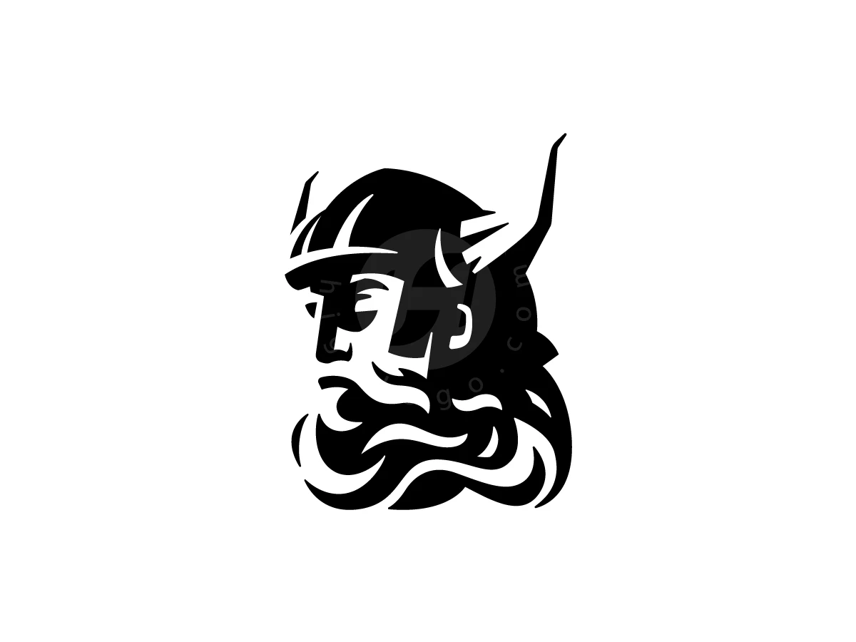 Viking Logo - Negative space Logo design by NRLMSTF for sale on Highlogo