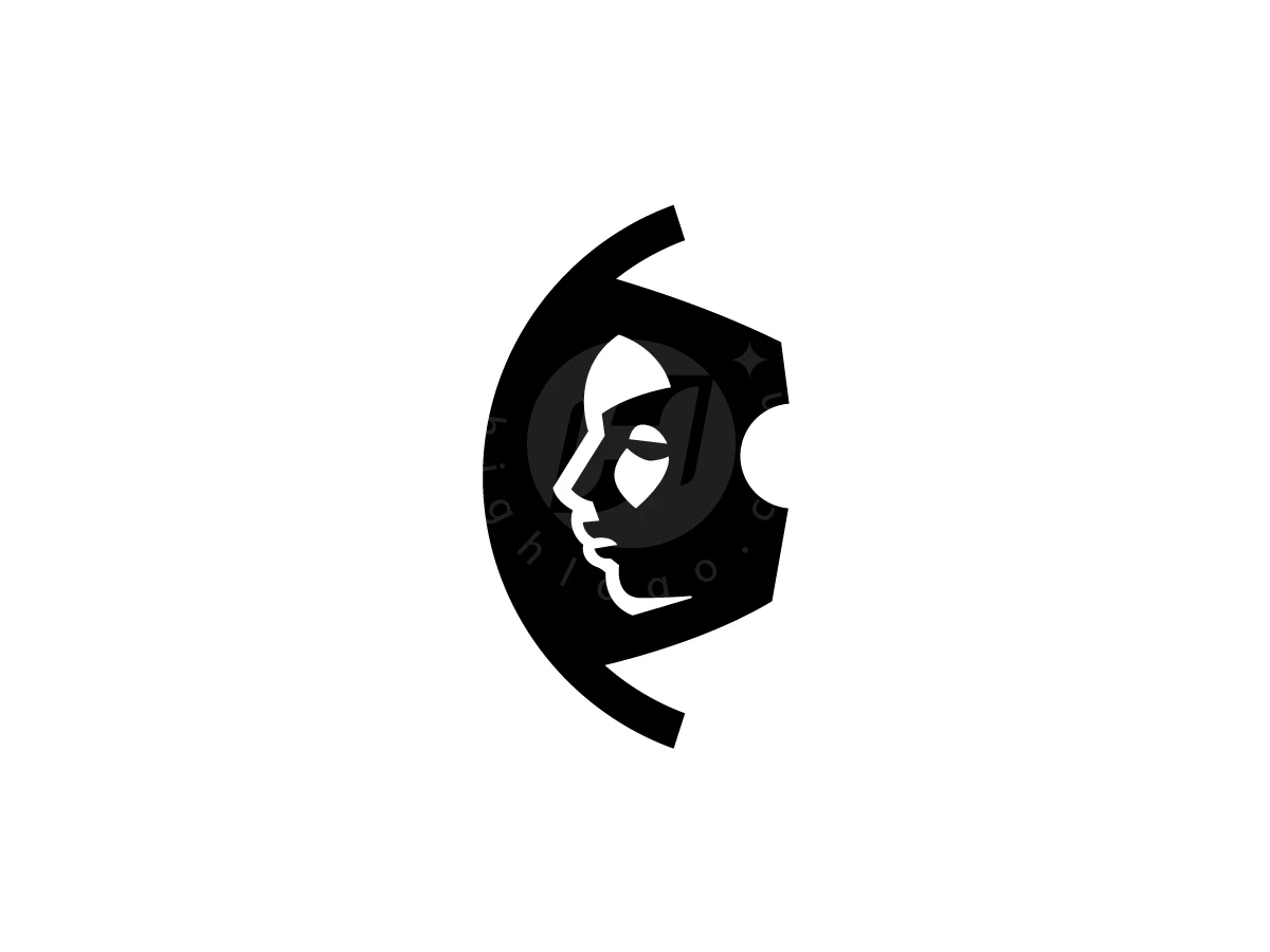 Woman Astronaut Logo - Negative space Logo design by NRLMSTF for sale on Highlogo