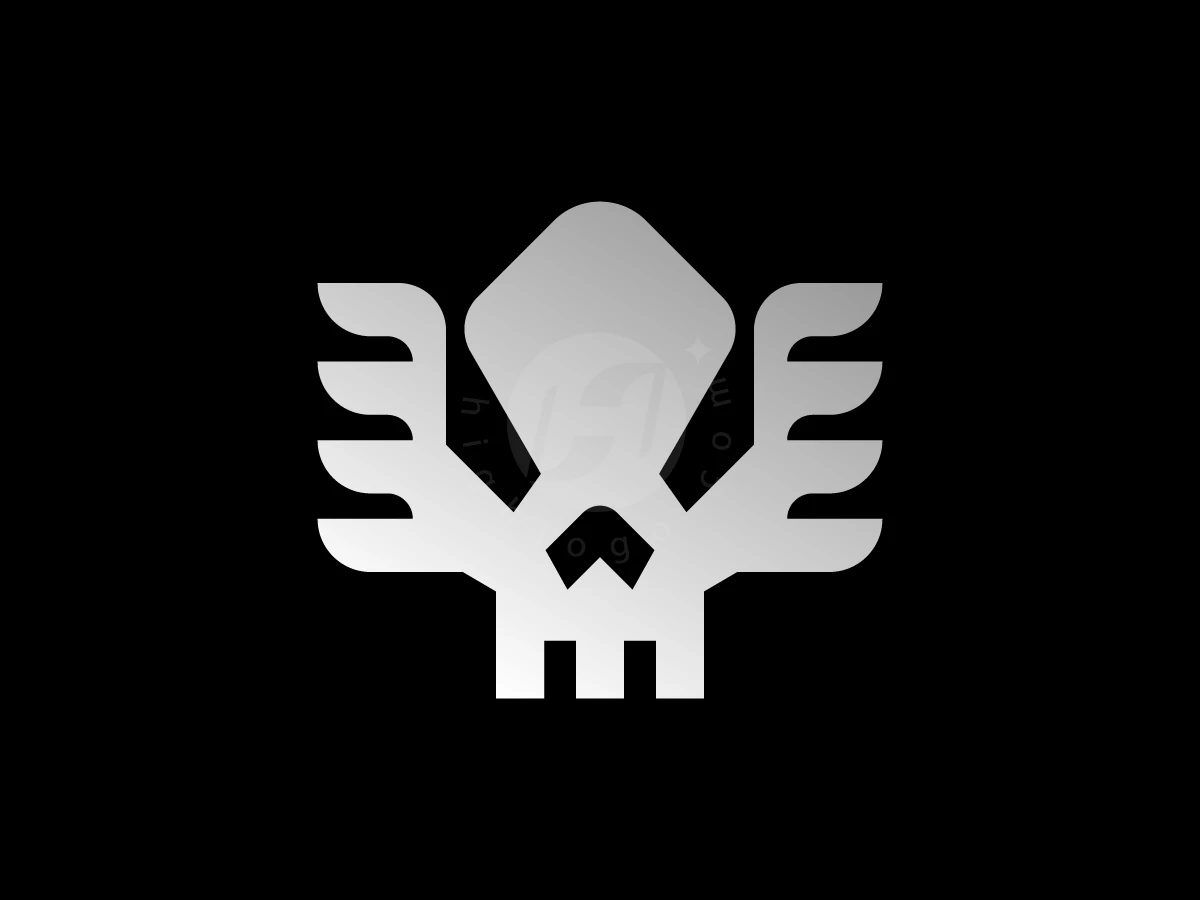 Creative Skull Wings Mark Logo - General Logo design by RICO ZHAHRI for sale on Highlogo
