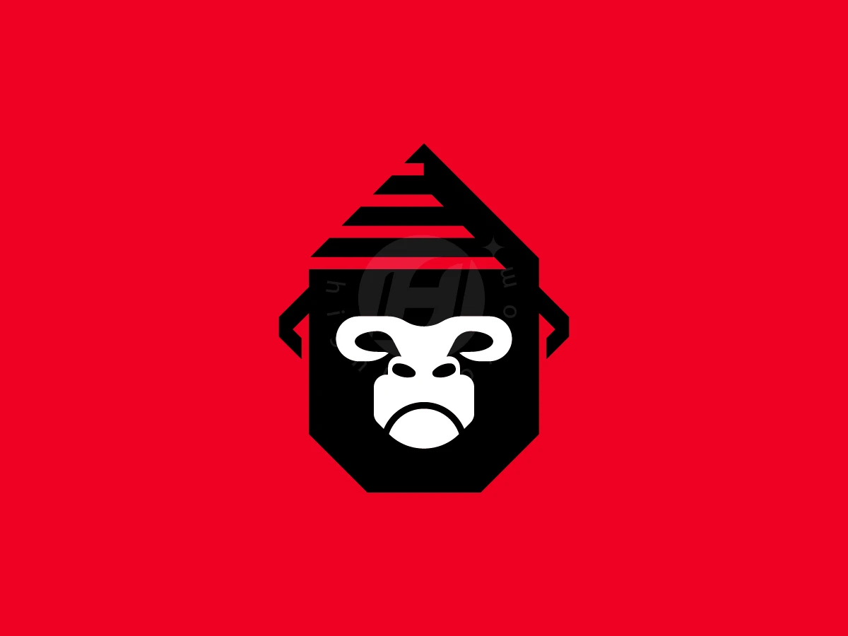Creative Gorilla Pyramid Concept Logo - Animal Logo design by RICO ZHAHRI for sale on Highlogo