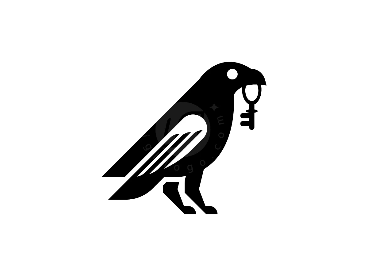 Creative Crow Key Logo - Animal Logo design by RICO ZHAHRI for sale on Highlogo