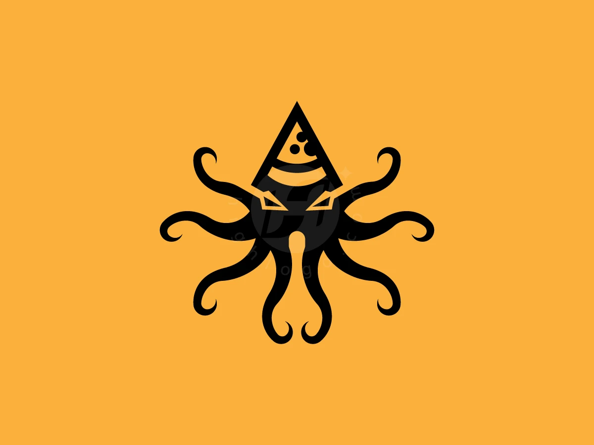 Creative Pizza Octopus Mark Logo - Food Logo design by RICO ZHAHRI for sale on Highlogo