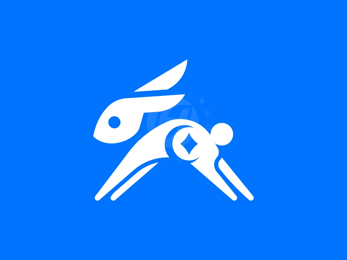 Creative Rabbit Moon Concept Logo - Animal Logo design by RICO ZHAHRI for sale on Highlogo