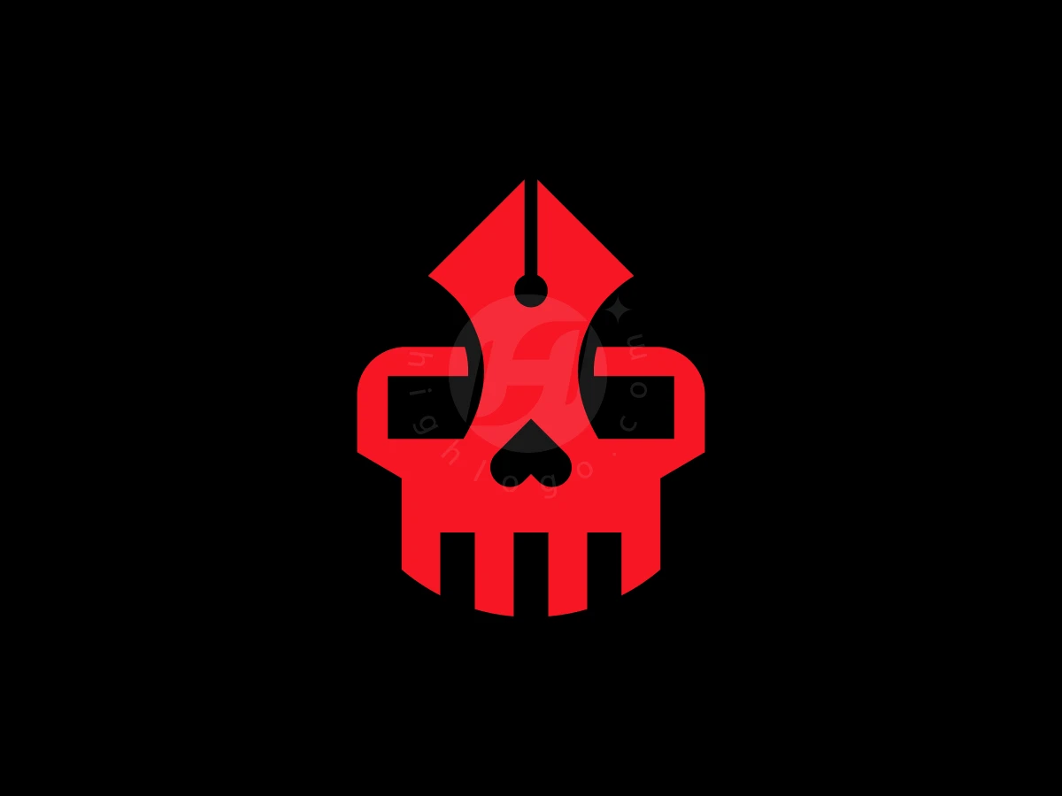 Creative Skull Pen Logo - General Logo design by RICO ZHAHRI for sale on Highlogo