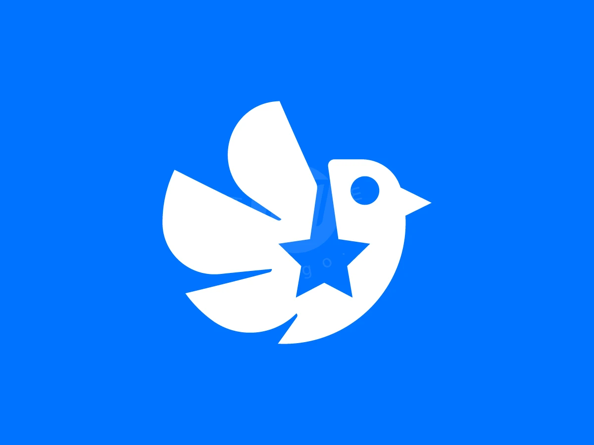 Playful Bird Star Logo - Animal Logo design by RICO ZHAHRI for sale on Highlogo