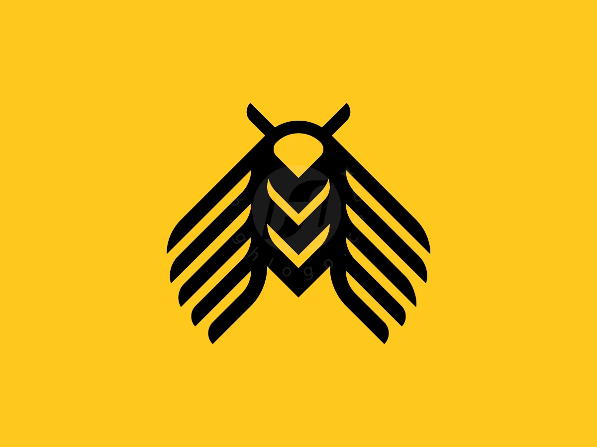 Stylized Bee Modern Logo - Animal Logo design by RICO ZHAHRI for sale on Highlogo