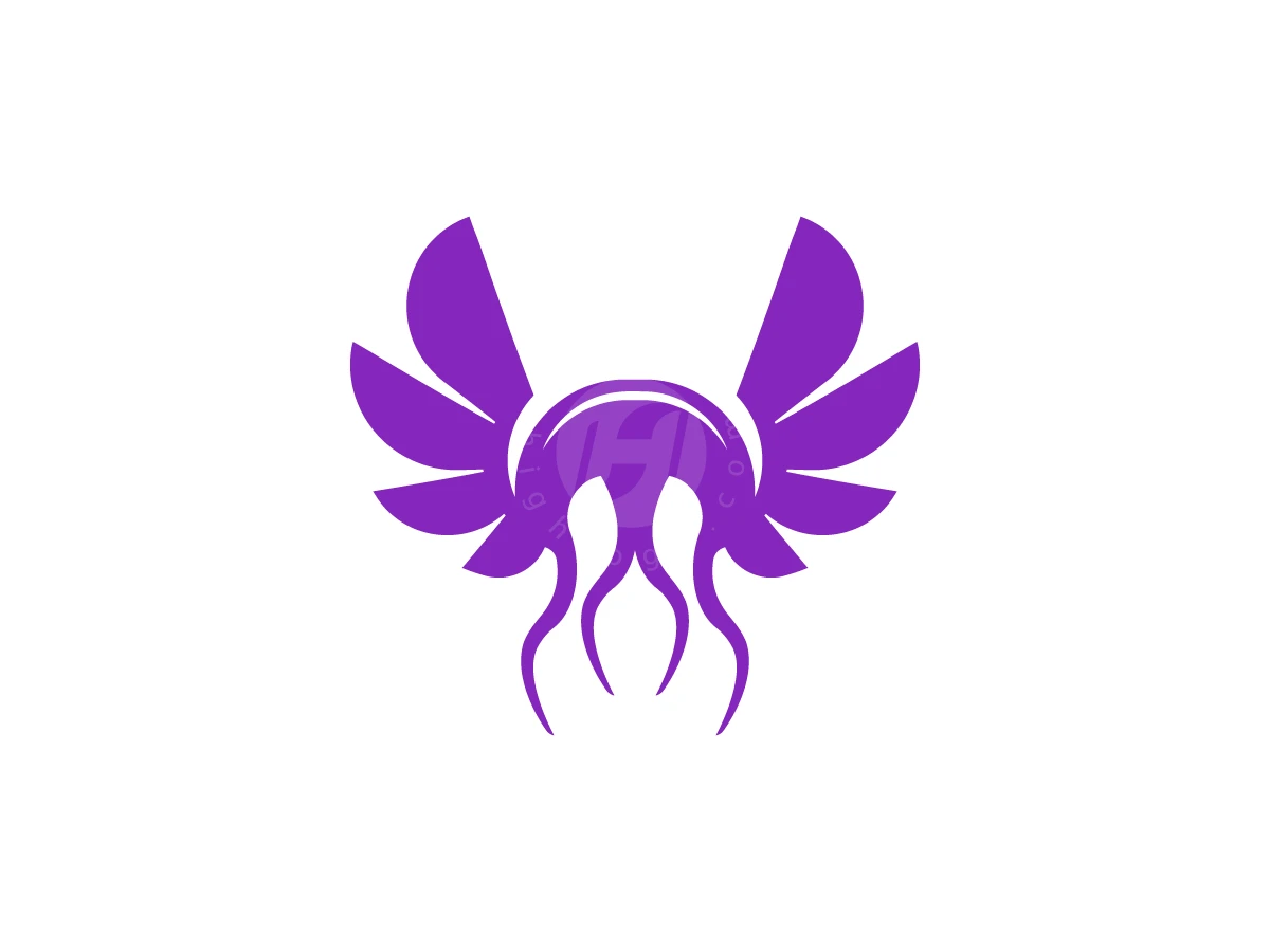 Creative Jellyfish Wings Logo - Animal Logo design by RICO ZHAHRI for sale on Highlogo