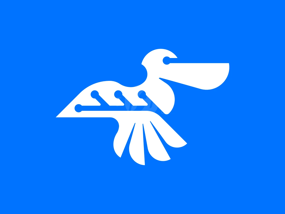Creative Pelican Tech Logo - Animal Logo design by RICO ZHAHRI for sale on Highlogo