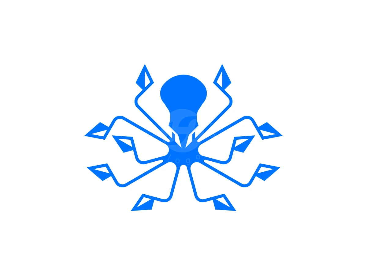 Creative Spear Kraken Logo - Animal Logo design by RICO ZHAHRI for sale on Highlogo