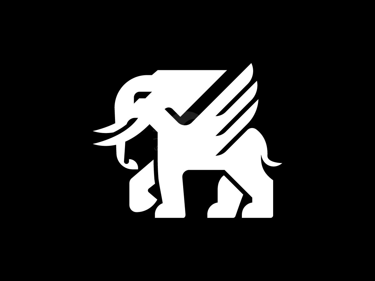 Strong Elephant Wings Logo - Animal Logo design by RICO ZHAHRI for sale on Highlogo