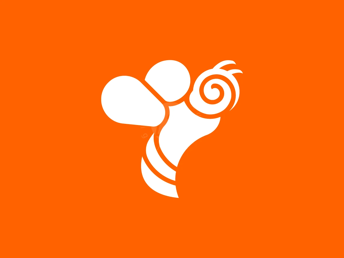 Creative Bee Spiral Logo - Animal Logo design by RICO ZHAHRI for sale on Highlogo