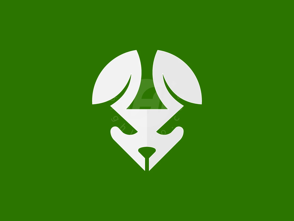 Minimal Bunny Leaf Logo - Animal Logo design by RICO ZHAHRI for sale on Highlogo