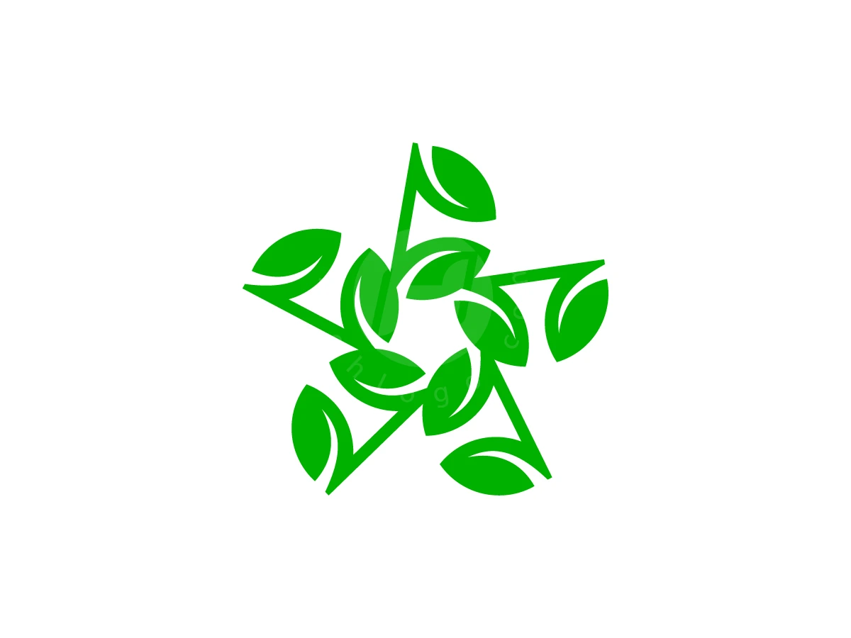 Minimal Star Leaf Logo - General Logo design by RICO ZHAHRI for sale on Highlogo