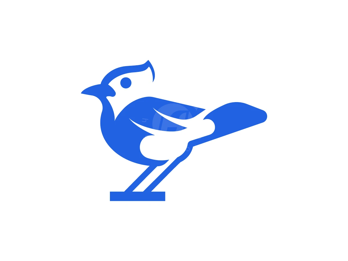 Adorable Bluejay Bird Logo - Animal Logo design by RICO ZHAHRI for sale on Highlogo