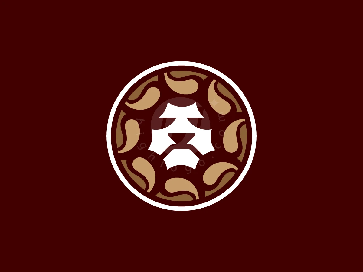 Minimal Coffee Lion Logo - Food Logo design by RICO ZHAHRI for sale on Highlogo