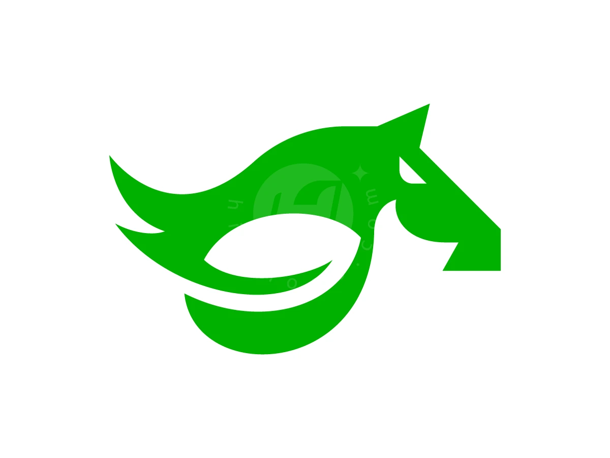 Minimal Horse Leaf Logo - Animal Logo design by RICO ZHAHRI for sale on Highlogo