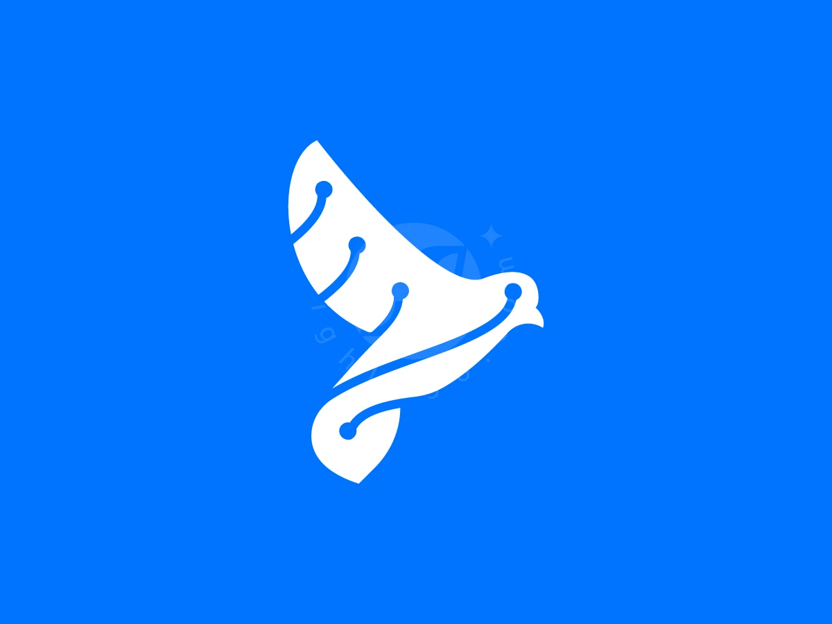 Simple Dove Tech Logo - Animal Logo design by RICO ZHAHRI for sale on Highlogo