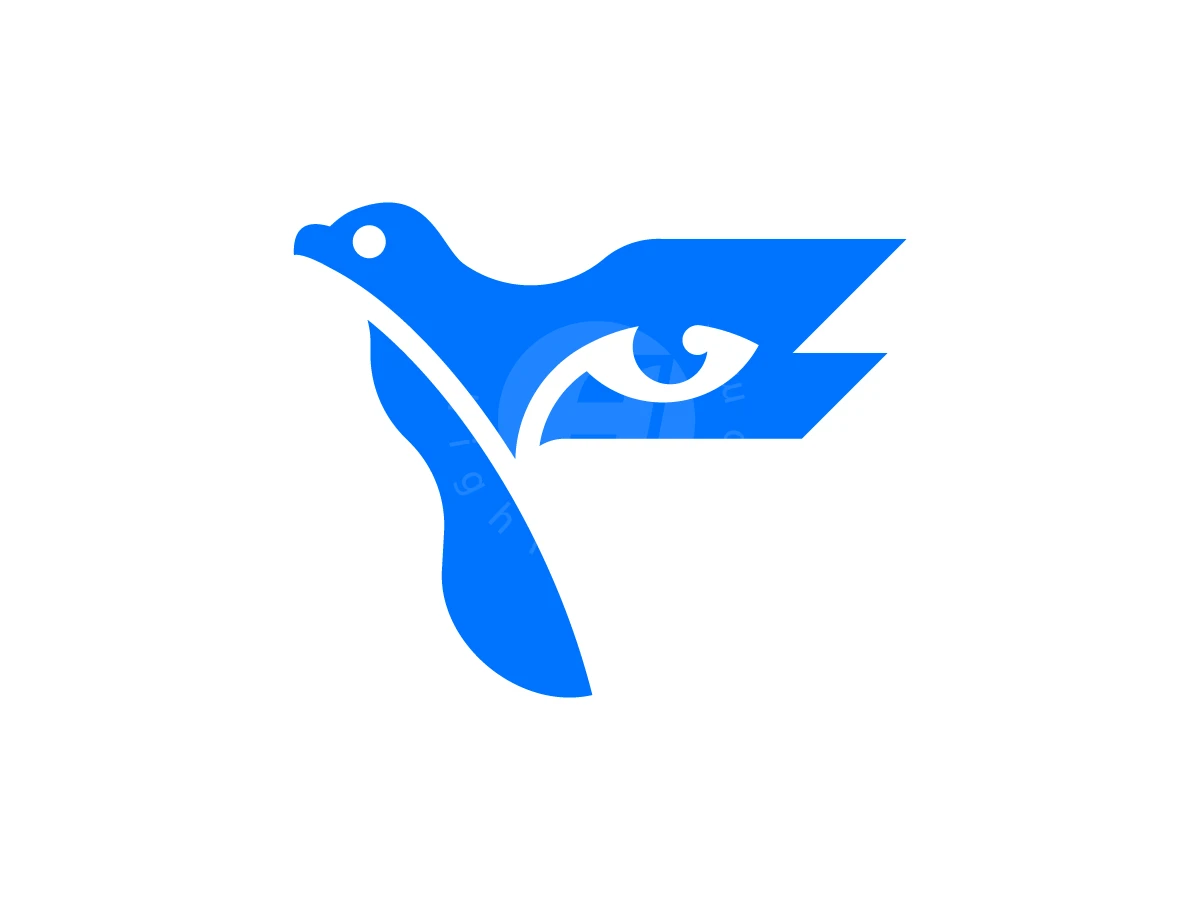 Visionary Dove Pigeon Eye Logo - Animal Logo design by RICO ZHAHRI for sale on Highlogo