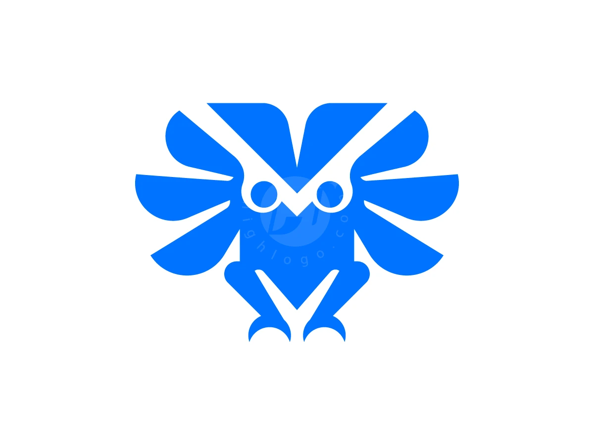 Minimal Owl Flying Mark Logo - Animal Logo design by RICO ZHAHRI for sale on Highlogo