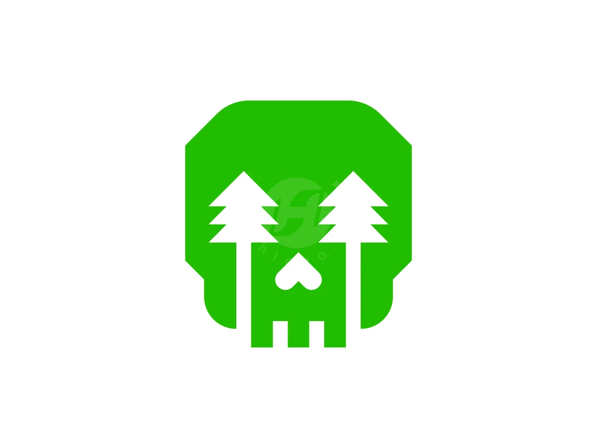 Skull Pine Tree Mark Logo - General Logo design by RICO ZHAHRI for sale on Highlogo