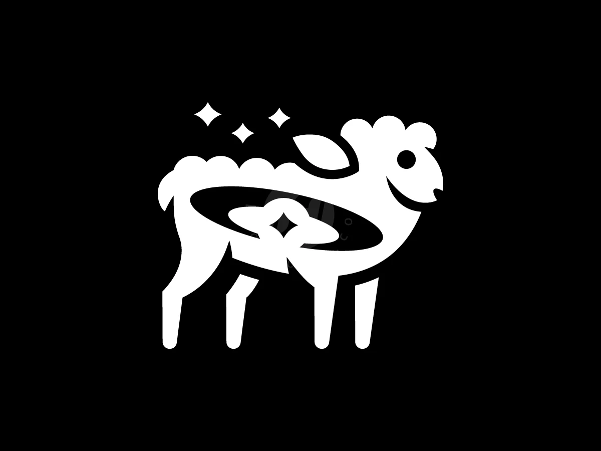 Galaxy Sheep Planet Mark Logo - Animal Logo design by RICO ZHAHRI for sale on Highlogo