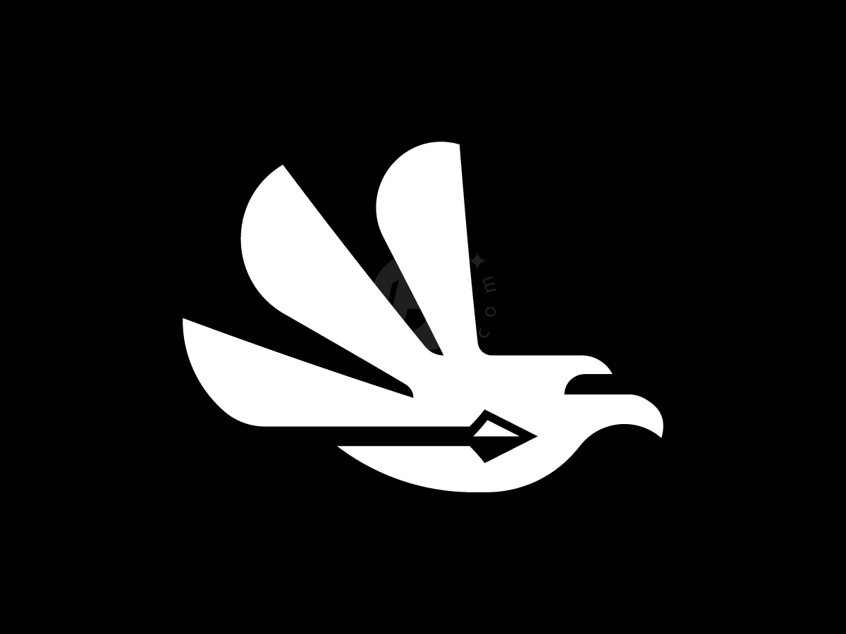 Minimal Falcon Spear Logo - Animal Logo design by RICO ZHAHRI for sale on Highlogo