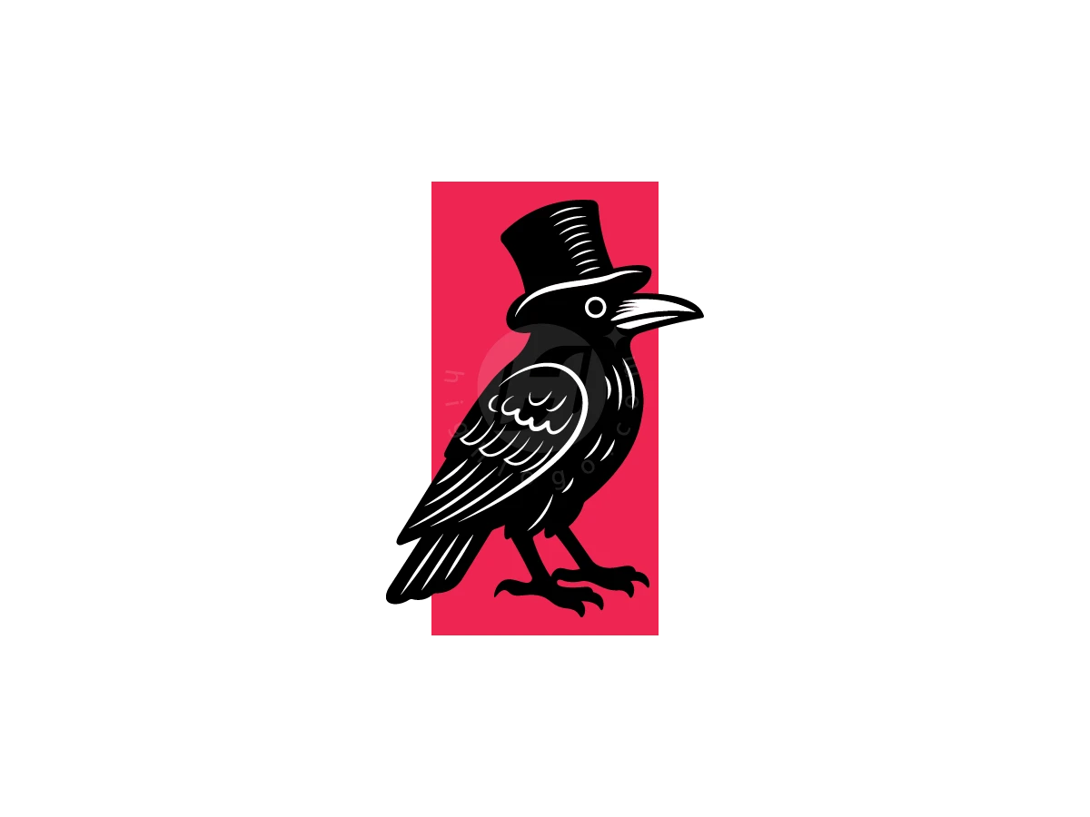 Smart Dapper Crow Logo - Animal Logo design by M zahid for sale on Highlogo