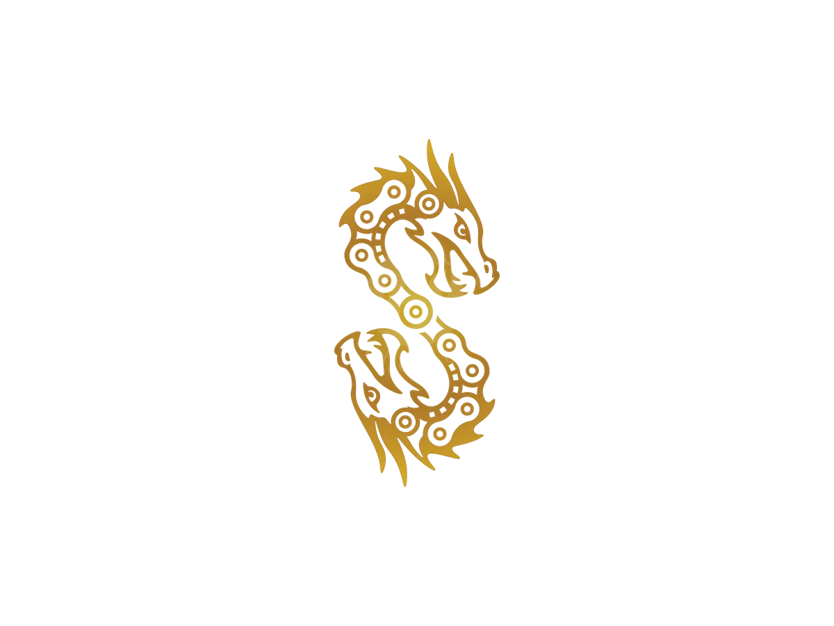 Letter S Majestic Dual Dragon Chain Logo - Logo Logo design by M zahid for sale on Highlogo