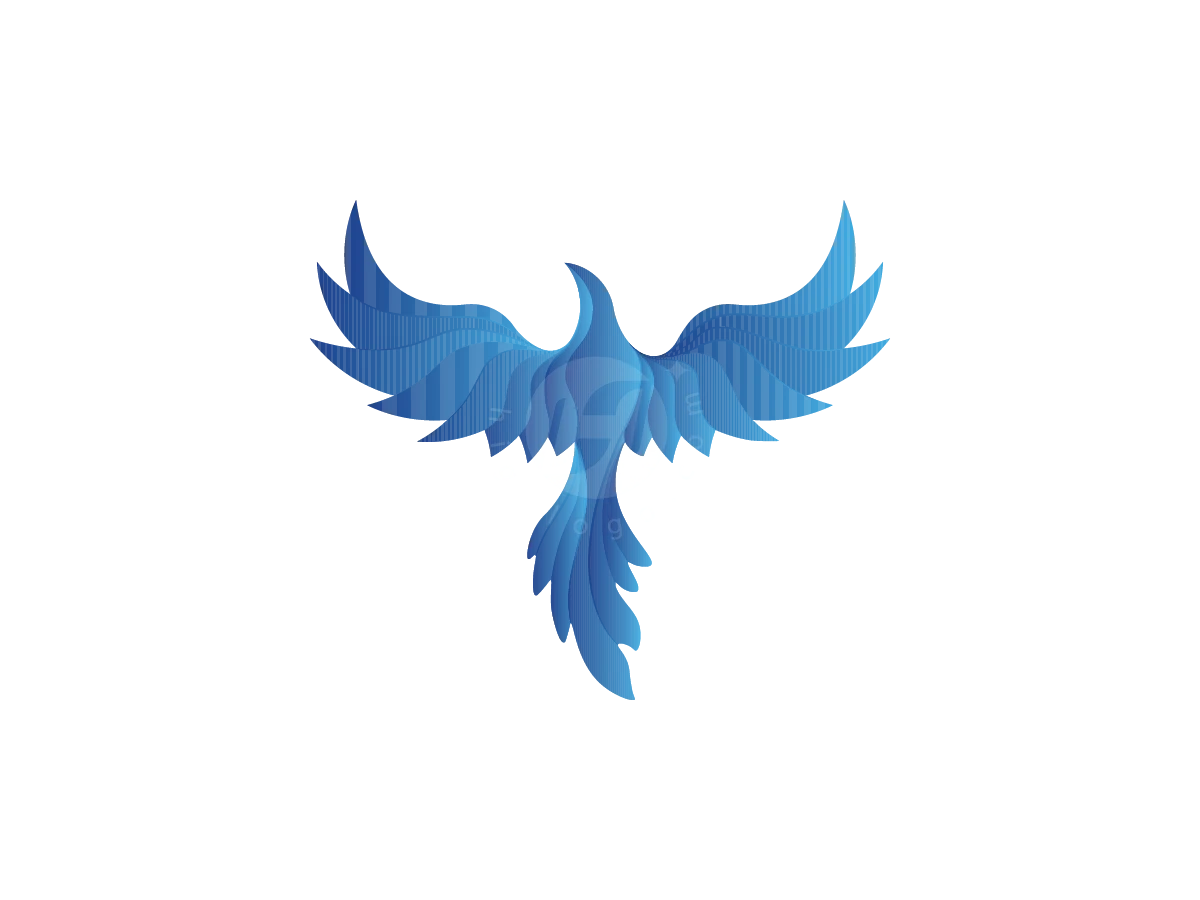 Blue Phoenix Logo Bird Logo - 3D Logo design by M zahid for sale on Highlogo