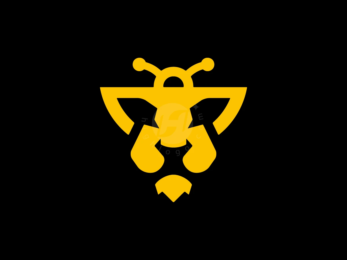 Bee Lion Fusion Emblem Logo - Abstract Logo design by M zahid for sale on Highlogo
