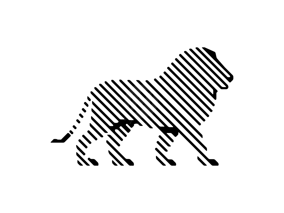 Diagonal Majesty Lion Logo - Abstract Logo design by M zahid for sale on Highlogo