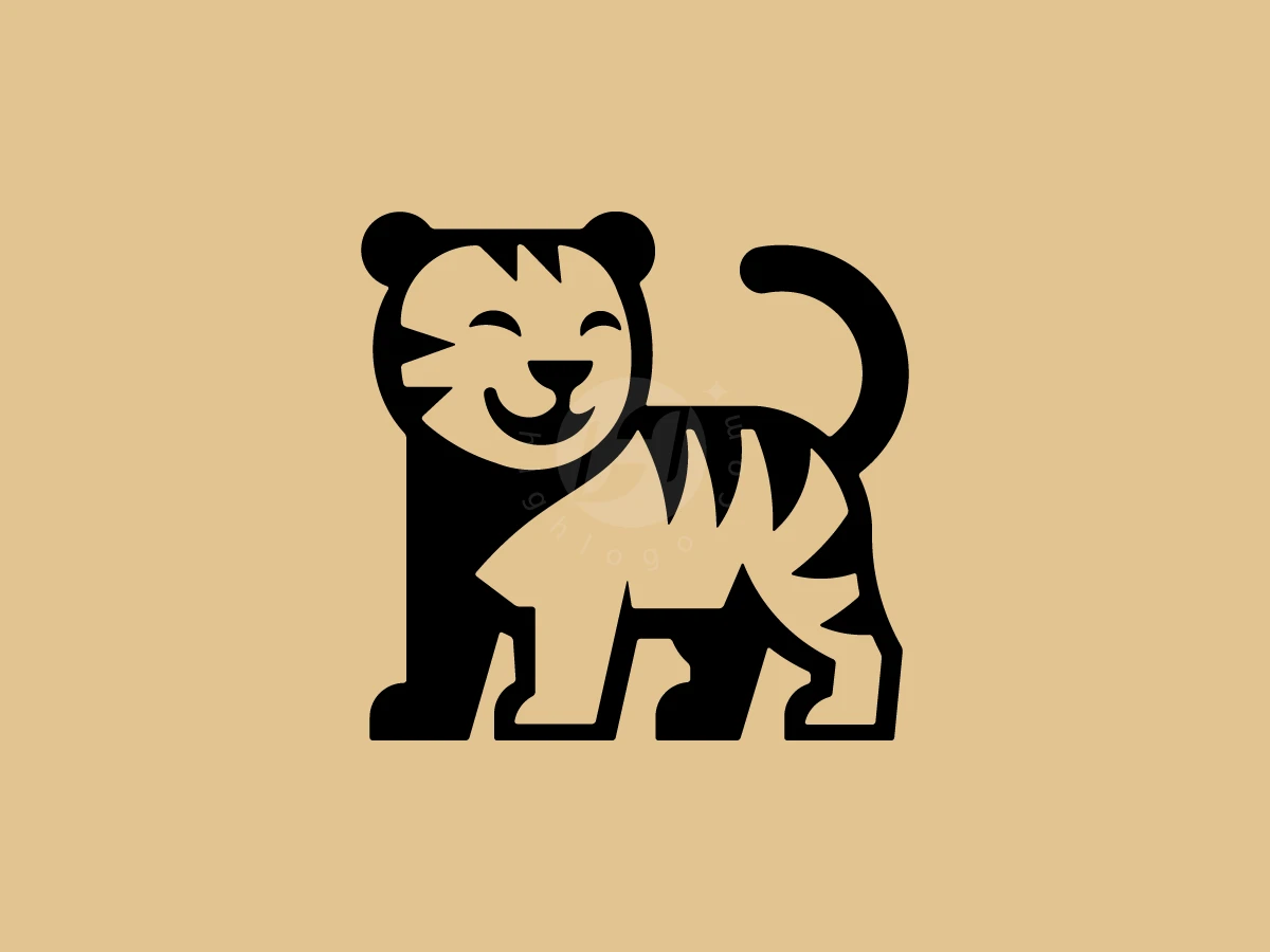 Cute Baby Tiger Mascot Logo - Abstract Logo design by M zahid for sale on Highlogo