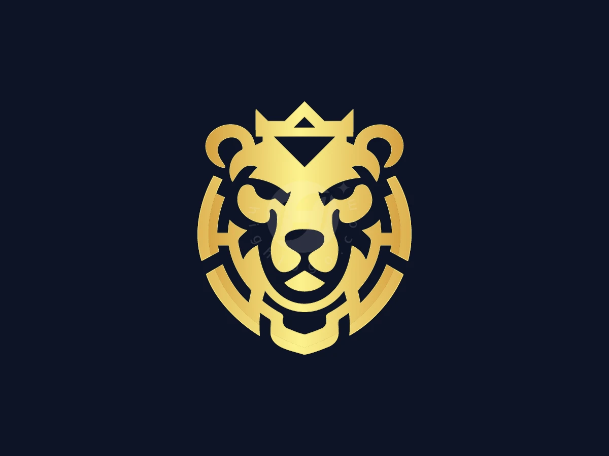 Majestic Golden Bear Crown Logo - Handcrafted Logo design by M zahid for sale on Highlogo