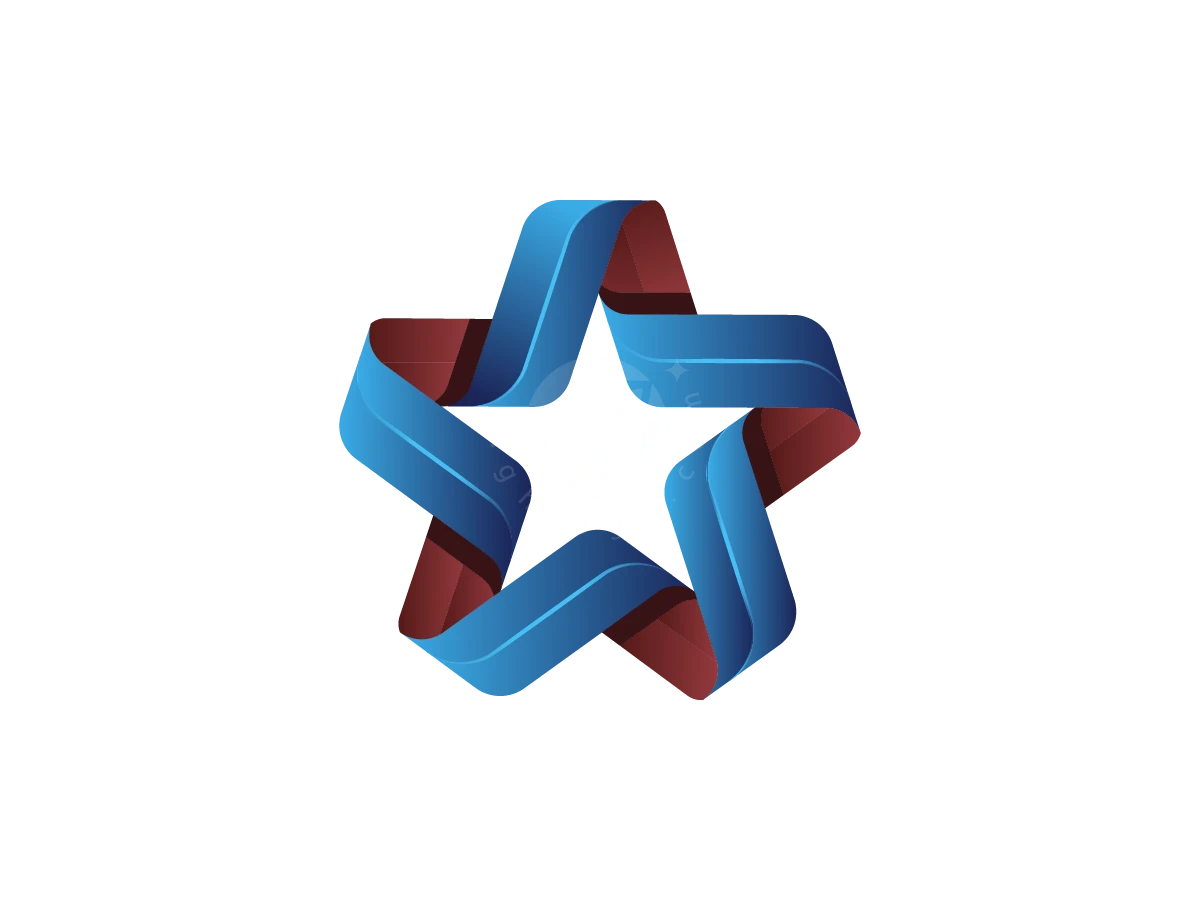 Creative Ribbon Star Logo - Logo Logo design by M zahid for sale on Highlogo