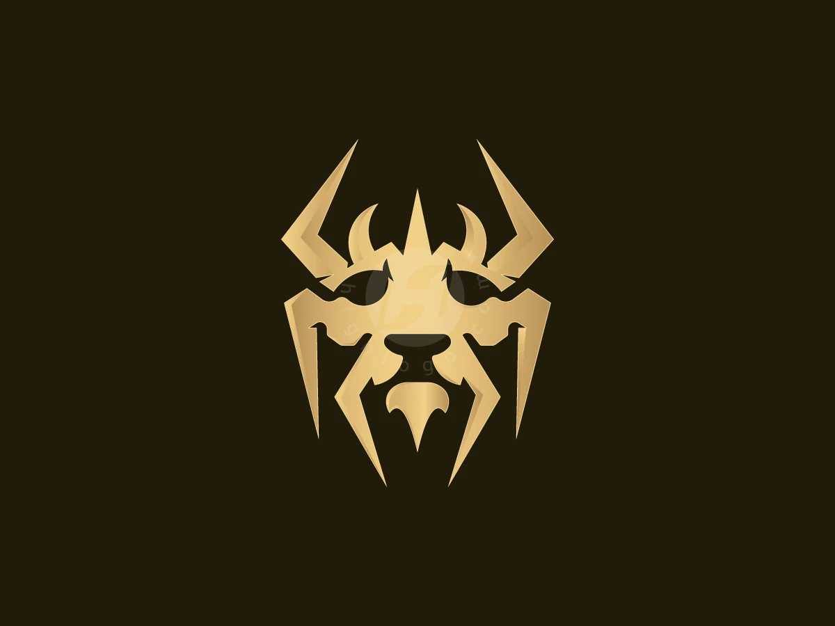 Golden Spider Lion Crown Logo - Logo Logo design by M zahid for sale on Highlogo