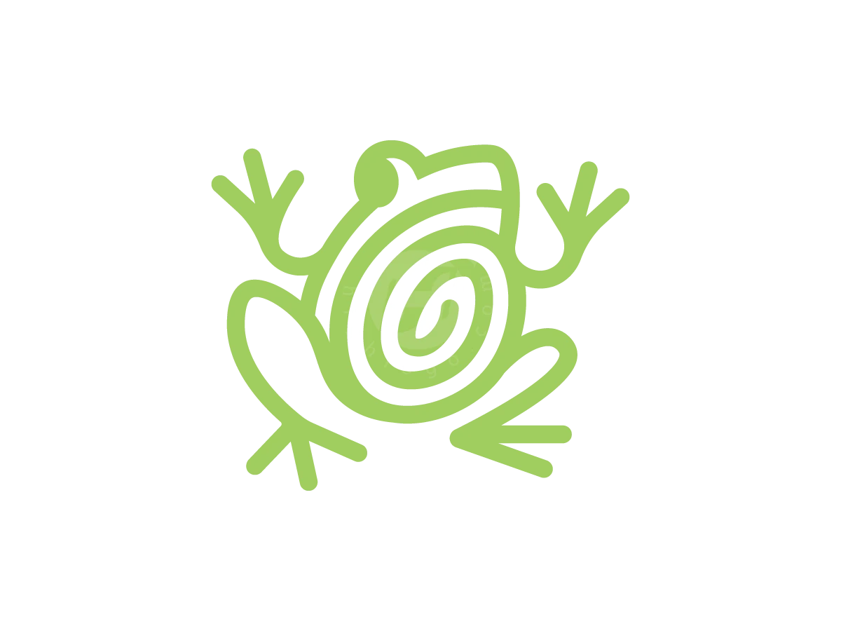 Green Spiral Frog Logo - Animal Logo design by M zahid for sale on Highlogo