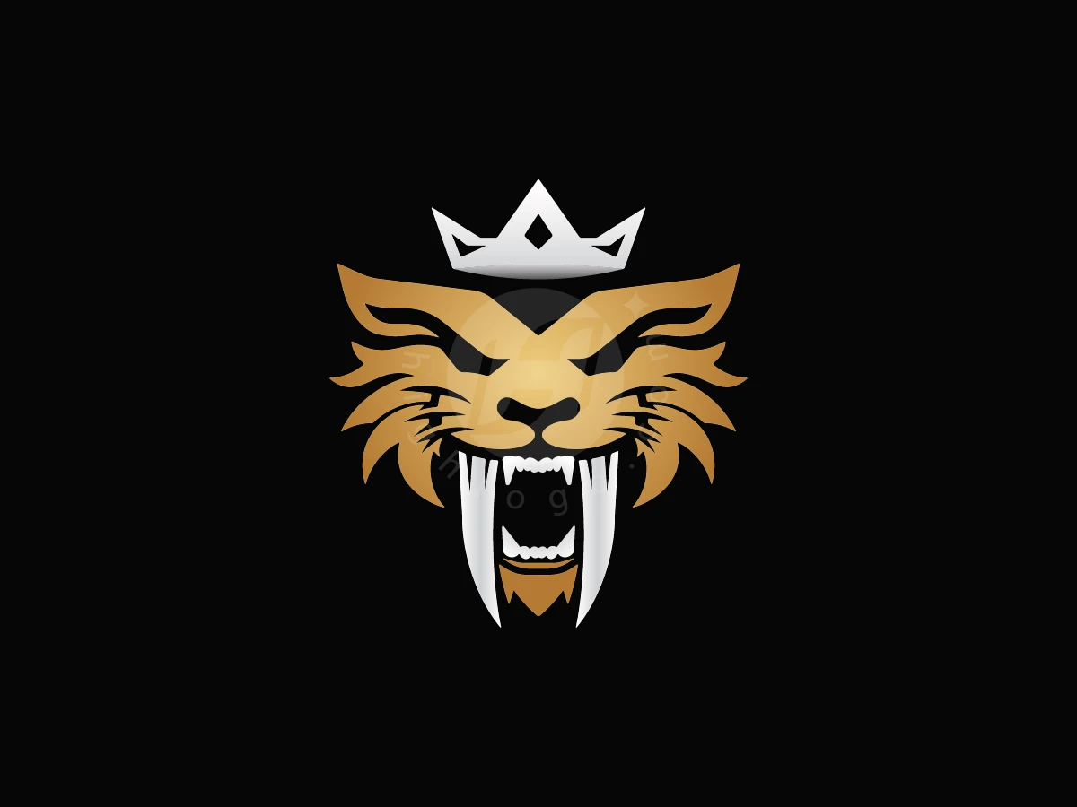 Royal Saber Tooth Tiger Logo - Animal Logo design by M zahid for sale on Highlogo