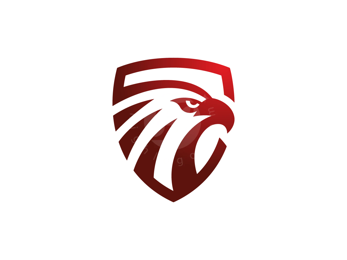 Minimalist Bold Eagle Shield Logo - Sports Logo design by M zahid for sale on Highlogo