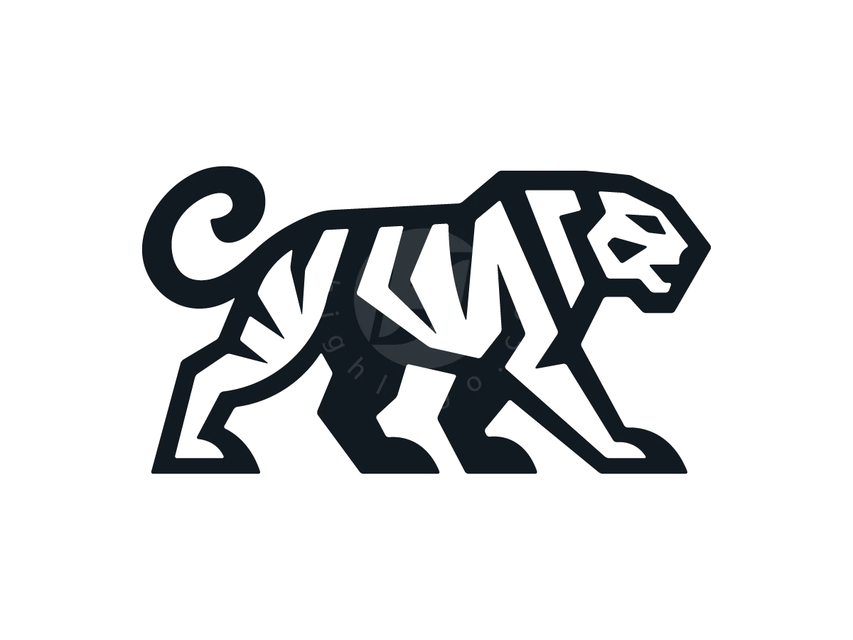 Geometric Walking Tiger Logo - Animal Logo design by M zahid for sale on Highlogo