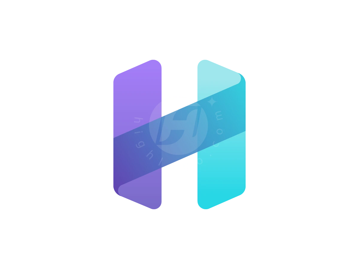 Modern Colorful Letter H Logo - Logo Logo design by M zahid for sale on Highlogo