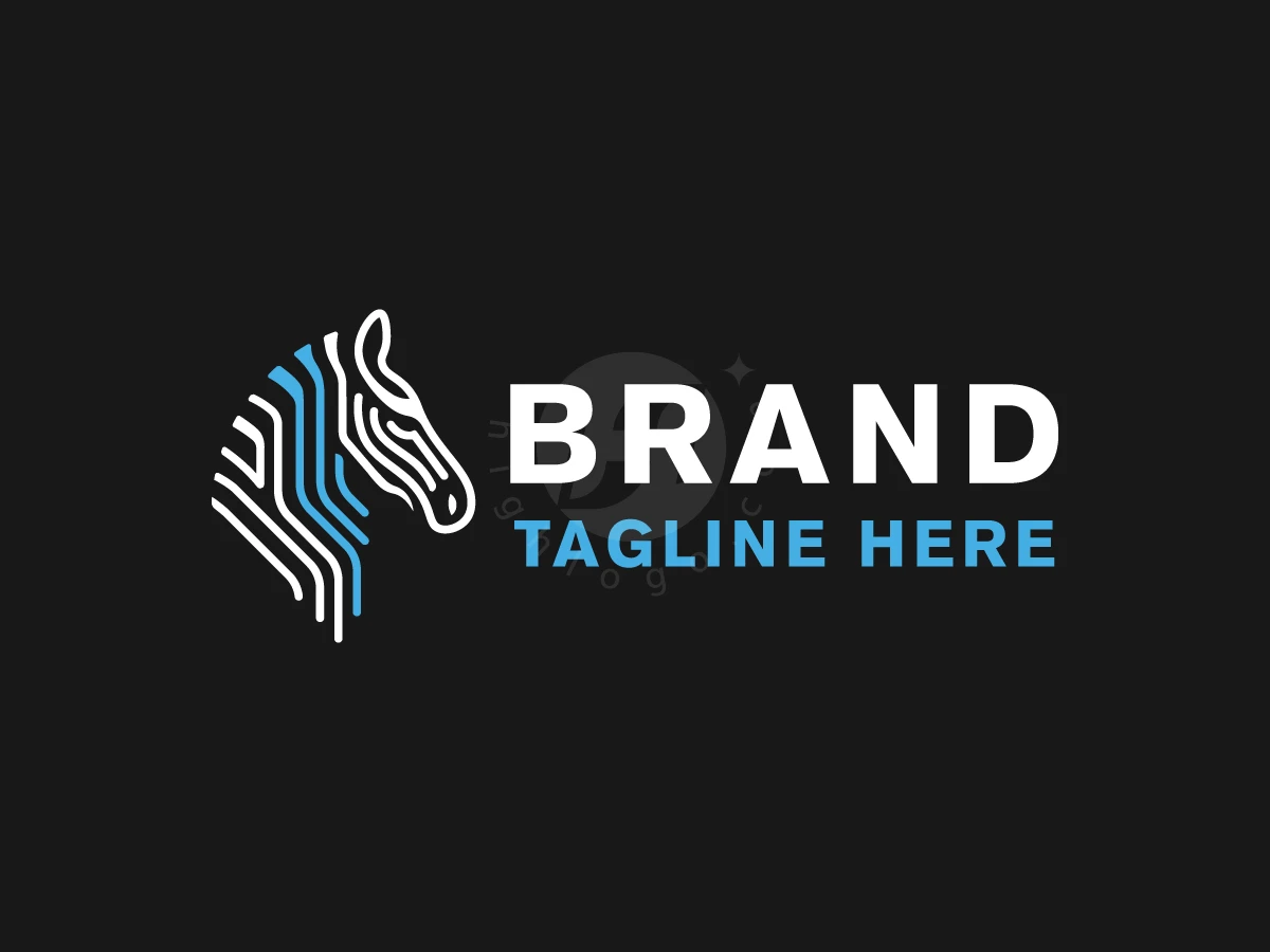 Zebra Head Modern Logo - preview 1