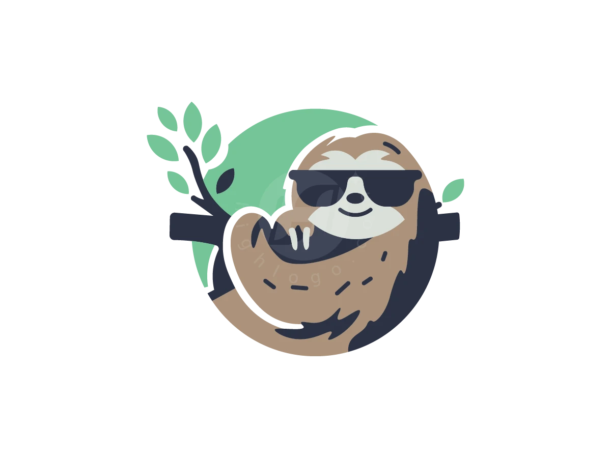 Happy Sloth Tree Logo - Travel Logo design by M zahid for sale on Highlogo