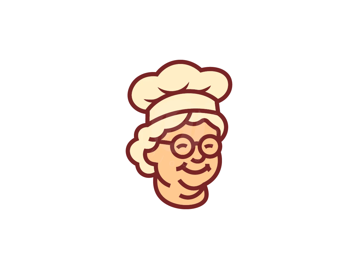 Happy Grandma Chef Logo - Food Logo design by M zahid for sale on Highlogo