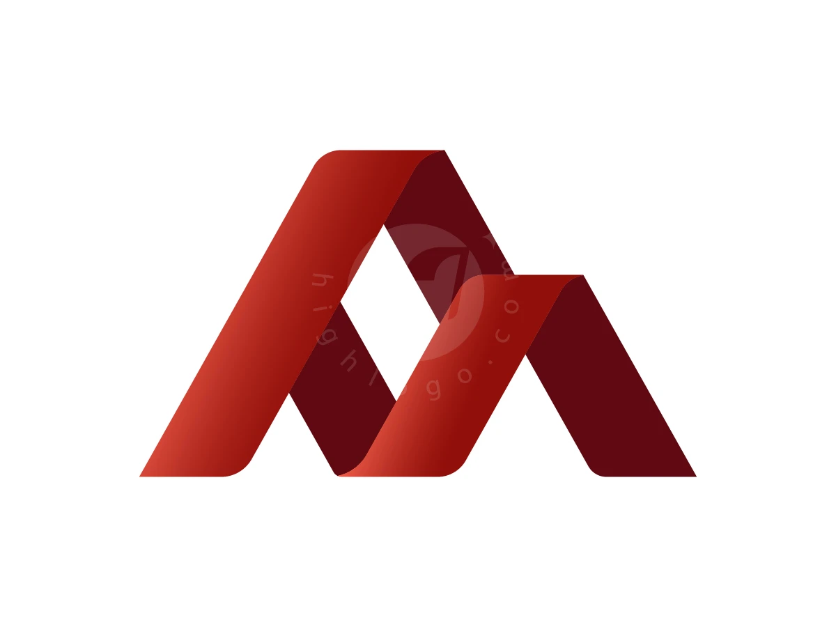 Gradient Ribbon M Logo - Logo Logo design by M zahid for sale on Highlogo